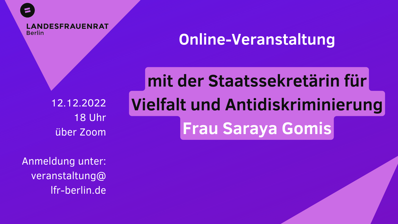 Einladung zur Veranstaltung am 12.12.